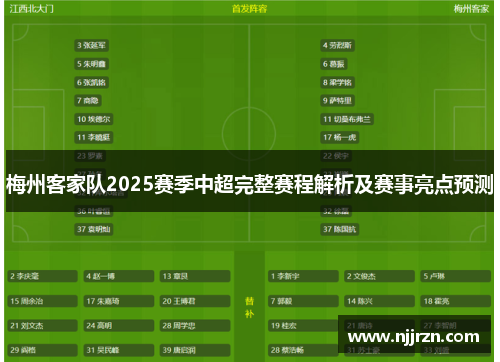 梅州客家队2025赛季中超完整赛程解析及赛事亮点预测